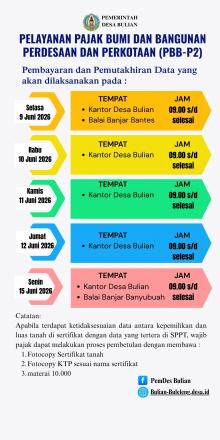 = PEMBERITAHUAN PELAYANAN PAJAK PBB-P2